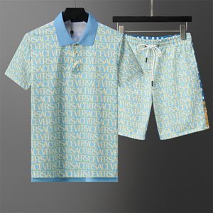 Tracksuits voor heren zwarte zomer heren casual straat korte mouwen t-shirt shorts sportpak tweedelige kleding a6