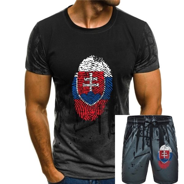 Survêtements pour hommes T-shirt noir Drapeau de la Slovaquie T-shirt rayé 230909