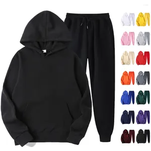 Suisses de survêtement masculines Blank Fleece Unisexe Fashion Sweats à capuche et pantalon de survêtement Fixant des combinaisons de jogging