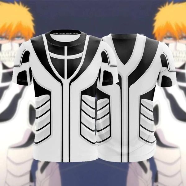 Chándales para hombres Bleach Ichigo Fullbring Form Cosplay Camiseta unisex 3D Camiseta Street Camiseta Moda O Cuello Camisas Top Harajuku Dibujos animados