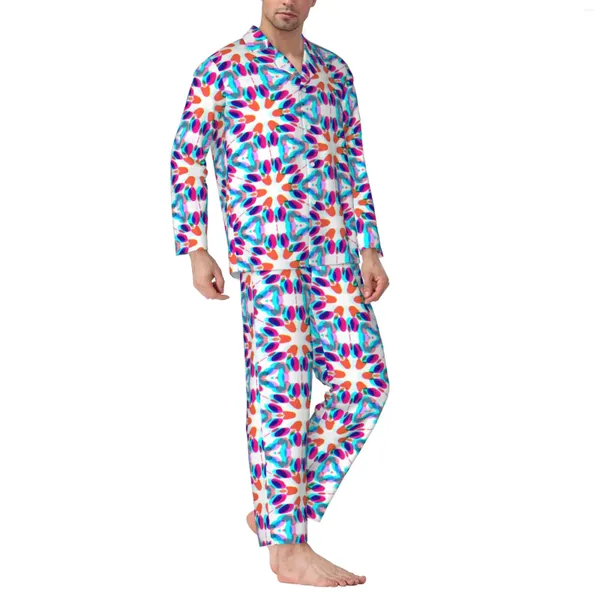 Survêtements pour hommes Bohemia 10 Ensemble de pyjama à manches longues avec pantalon en flanelle de coton et manches longues