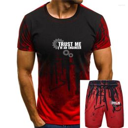 Men's Tracksuits Brand-Clothing T Shirts Trust Me I'm An Engineer T-Shirt Men Black Cotton Shirt Fashion Tee-shirt Euro Size Sbz6059