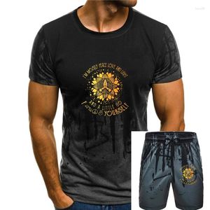 Survêtements pour hommes Bouddhisme Je suis principalement Peace Love Light Black T-shirt Coton S 6XL 012723