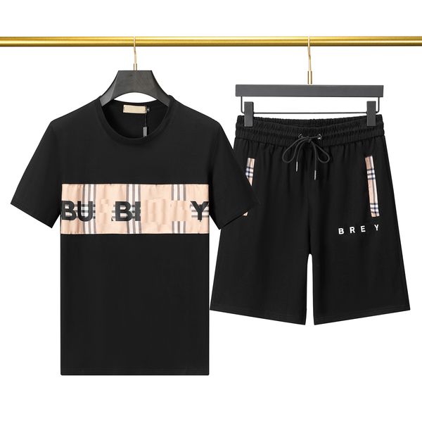 Survêtements pour hommes Burr 2024ss Designer Mens Trapstar T-shirt à manches courtes Costume imprimé Chenille Sportswear Coton noir London Street M-3XL