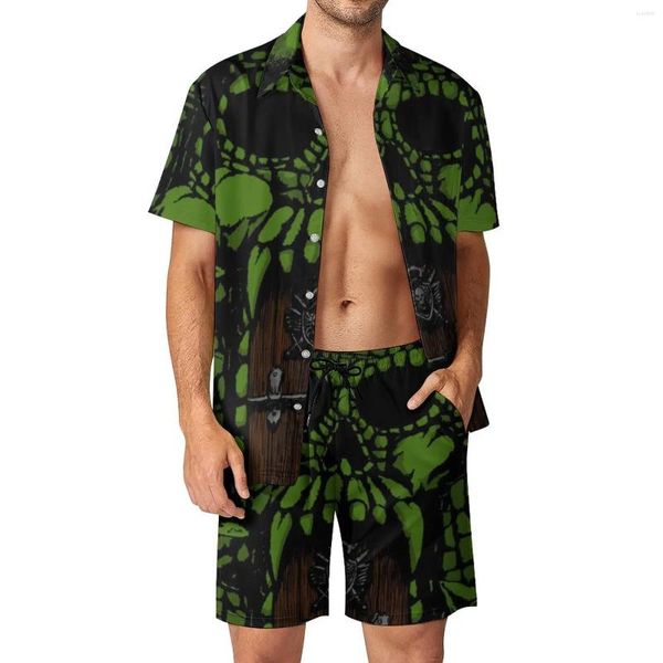 Survêtements pour hommes par la puissance de Greyskull Beach Hommes Ensembles Masters Universe Chemise décontractée Ensemble d'été Shorts 2 pièces Hawaii Costume Plus Taille