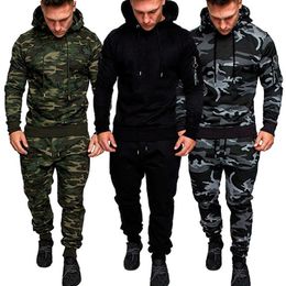 Camouflage Camouflage Vêtements Army Casual Hoodies Pantalons de survêtement 2 pièces Tracks Top Top Pant Sport Suit G221007