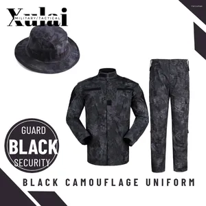Tracksuits voor heren camouflage zwarte bewaker werkkleding leger kleding militair uniform met hoed