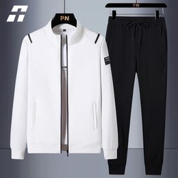 Tracksuits voor heren Casual Tracksuit Spring herfst Sportswear Men 2 -delige sets Zreetbroek Print Brand Zipper mannelijke sweatshirt pak plus maat 230202