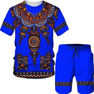 Survêtements pour hommes Style Chic Totem Africain Imprimé T-shirt Ensembles Plus La Taille Homme Ethnique Primitif Tribal Survêtement Vêtements Traditionnels 230719