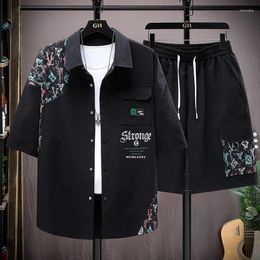 Tracksuits voor heren Chinese stijl Shirts broek Zomer Katoen linnen Sportkleding Casual Sets Lente mannelijke mode -broek