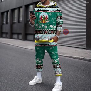 Survêtements pour hommes Noël Fun Sweats à capuche pour enfants Ensemble 3D Full Print Hommes Femmes Couple Pull Hiver Outdoor Jogging Unisexe Sportswear