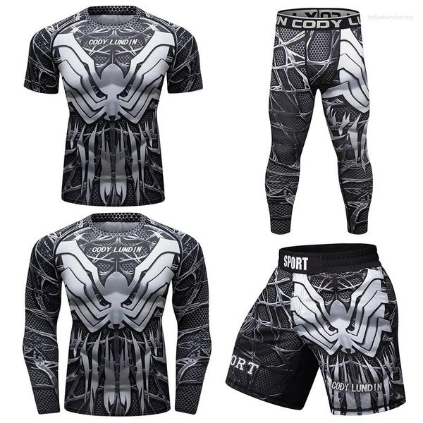 Survêtements pour hommes Cody Lundin Purple Bodybuilding Survêtement BJJ Jiu Jitsu Rash Guard Costumes Survêtement personnalisé pour hommes Blanc Stappling Set