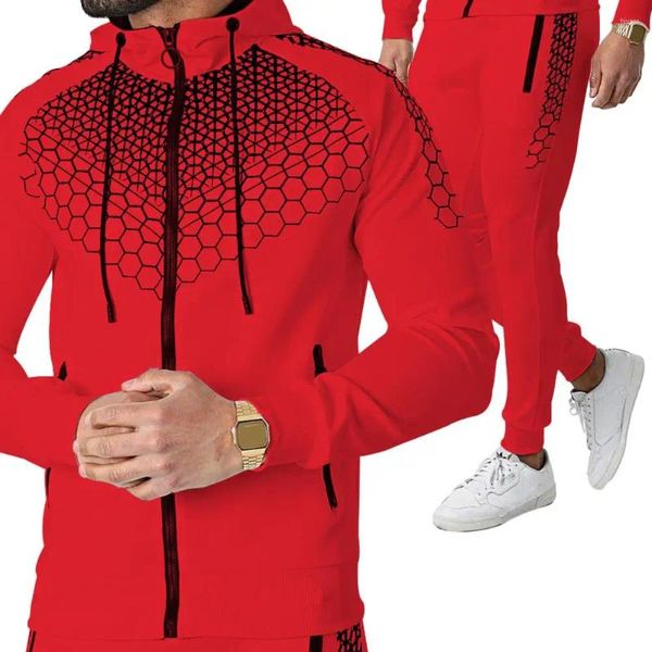 Chándales para hombre, traje deportivo cómodo con cintura elástica, conjunto de ropa deportiva elegante para mujer, cárdigan con capucha, abrigo, pantalones de chándal informales