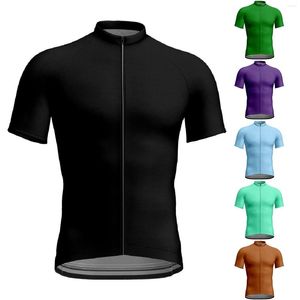 Trainingpakken voor heren comfortabele solide kleur mode trend strakke passende heren zomers fietsende pak