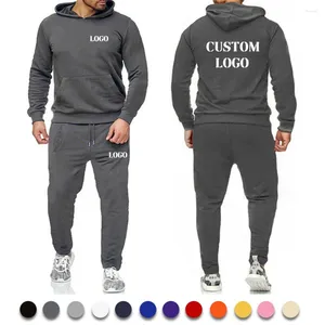 Heren Trainingspakken Aangepast Logo Mode Hoodies Joggingbroek 2 Stuks Sets Mannen Trainingspak Sportkleding Mannelijke Trui Sweatshirts Outfits