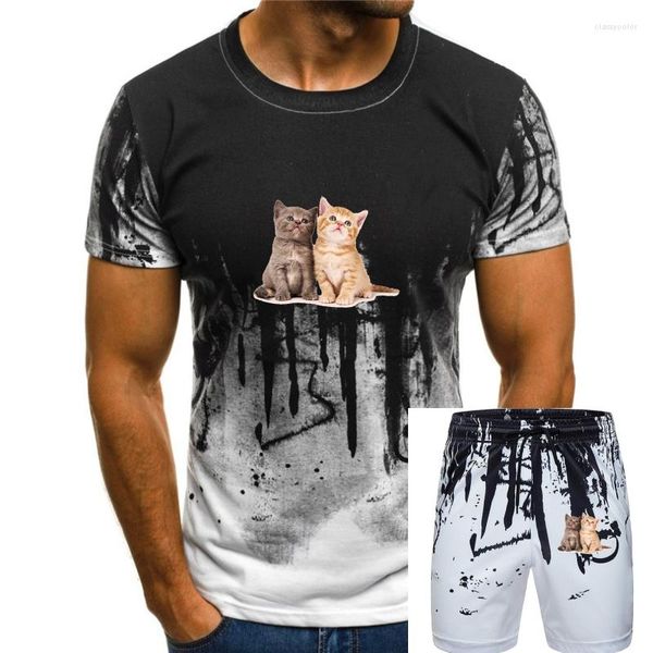 Chándales para hombre, camiseta con gatitos bonitos, camiseta para amantes, gatitos, todos los tamaños