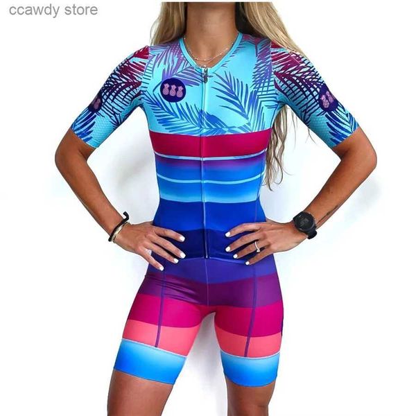 Survêtements pour hommes Cyclisme Skinsuit Femmes Body One Piece Trisuit Wear Bike Body Triathlon Tres Pinas Roupa Ciclismo Fininas Macaquinho T231109