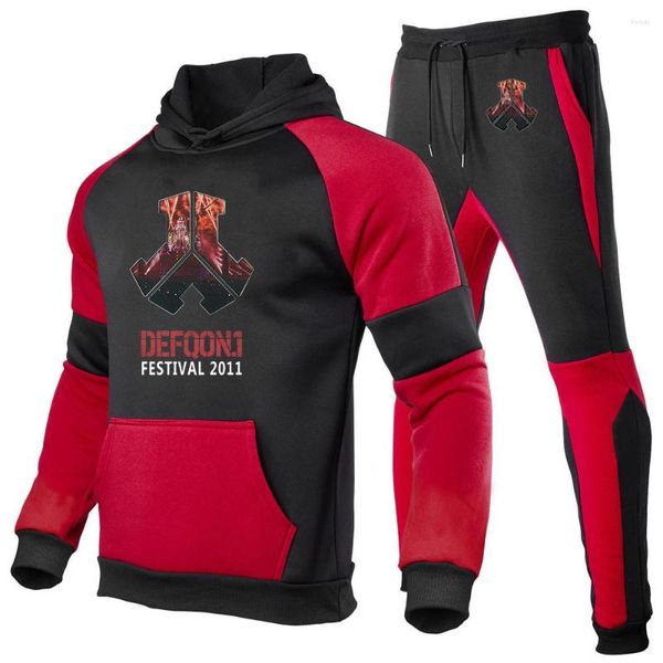 Parcours masculins Defqon 1 2023 Festival de musique masculine Part Vêtements Sport Jogging Pullover Tracksuit Casual Hoodie Sportswear Pant 2pcs