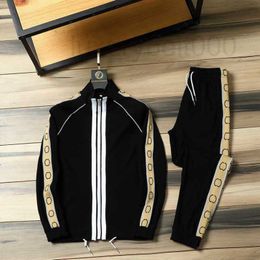 Tracksuits voor herenontwerper Casual sportpak heren en dames nieuwe zijde dubbele g reflecterende Romeinse katoenen vest tweedelige set grote mode 8BE3