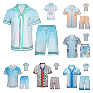 Survêtements pour hommes Designer T-shirt pour femme Ensemble imprimé Chemise décontractée pour hommes Plage Chemise en soie ample T-shirt de haute qualité Séchage rapide Respirant SportSwear Mode