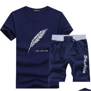 Designer masculin créateur pour hommes t-shirtadddpant sportswear sets de mode à manches courtes jogging jogging de haute qualité plus taille dro dhg6l