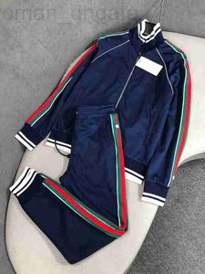 Survêtements pour hommes Designer Mens TrackSuit 2022 Automne et hiver Dernière marque de mode Survêtements de luxe Stripe Couture Design Coton Top Hommes Bleu FFZL