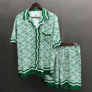 Tracksuits voor heren digitale print heren Summer shirts pak Hawaii printing heren set casual tracksuits modemerk shirt losse shorts suite Men 230424