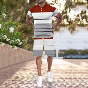 Tracksuits Dinner Jackets voor heren voor heren Mens mode korte mouw T -shirt en shorts set Summer 2 Technische pakken White Gold Suitmen's