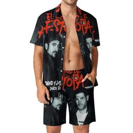 Survêtements pour hommes El De Estopae Beach Suit 2 pièces Pantdress Qualité Funny Graphic USA Taille 230909