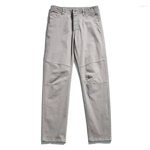 Survêtements pour hommes Elmsk haut de gamme printemps gris clair décontracté lâche tube droit coton pantalon simple jeunesse travail d'affaires