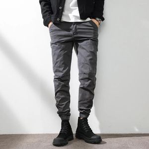 Chándales para hombres Elmsk Primavera Moda nórdica Pantalones casuales Japonés Simple y de moda Empalmado Elástico Correa suelta Ropa deportiva