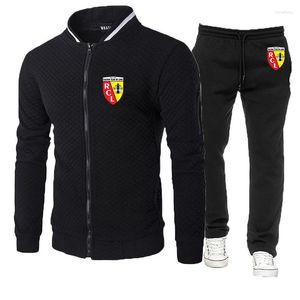 Socistas para hombres Euro Club RC Lens 2023 Autumn Diagonal con capucha Swingsuit Sweets Sweetswer Sportswear trajes de ropa deportiva