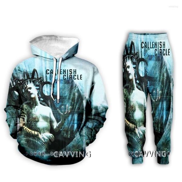 Chándales de hombre Moda 3D Imprimir Callenish Circle Sudaderas con capucha / Sudaderas con capucha Pantalones Traje Ropa Conjuntos de dos piezas