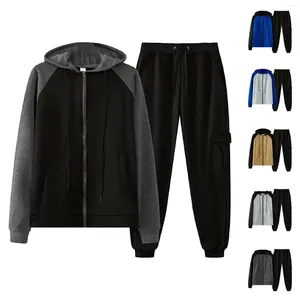 Survêtements pour hommes Mode Casual Zipper Sweat-shirt à capuche Jeunes hommes Costumes de smoking Tenues de retour pour les garçons adolescents Costume Coupe moderne