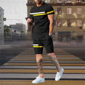 Suisses de survêtement masculines Fashion Mens Set Tracks Set 2 pièces STRIPS SPORTS HAWAIIAN Set T-shirt à manches courtes et à manches courtes Fashion Casual Fashion Wens Wearl2405