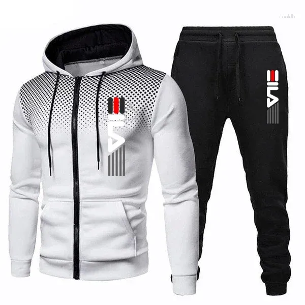 Chándales para hombres Chándal de moda para hombres Sudadera con capucha Fiess Ropa de gimnasio Conjunto para correr Ropa deportiva Jogger Traje de invierno Deportes