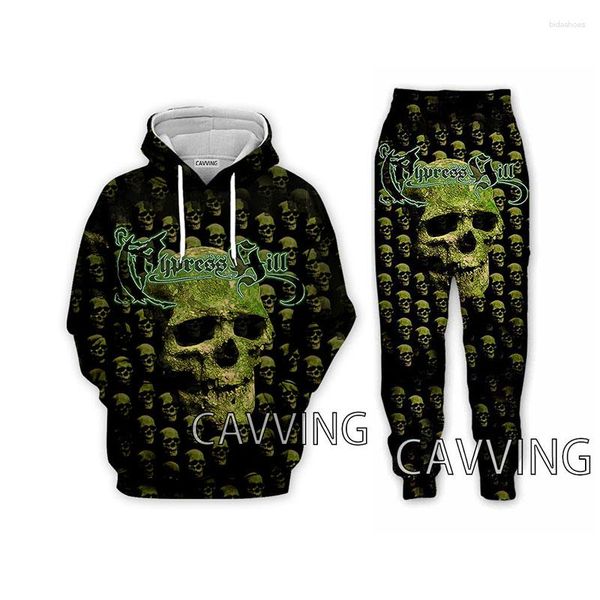 Chándales de moda para hombre y mujer, sudaderas con capucha de Cypress Hill con estampado 3D para hombre, pantalones, traje de pantalón, ropa, conjuntos de dos piezas J02