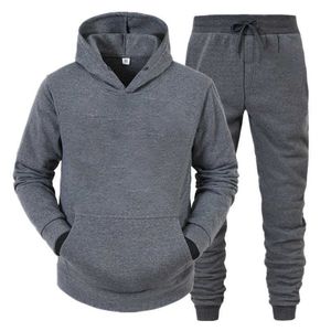 Tracksuits voor heren fitness heren persoonlijkheid tweedelige set gym hoodie broek winter en herfst tracksuit sportkleding sportpakken g221011