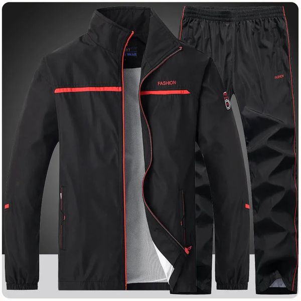 Survêtements pour hommes Ensemble de survêtement d'exercice ajusté Veste FullZip Casual Gym Jogging Athlétique Entraînement Sweat Costumes de basket-ball en plein air Sportsuit 231011