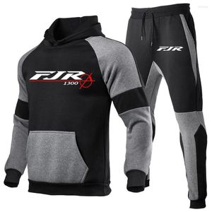 Tracksuits voor heren FJR 1300 Motorfiets Heren Gedrukte Hoodie Fashion Hight Quality Autumn Winter Casual Sportscoat Pants Pak