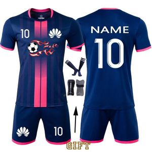 Heren Trainingspakken Voetbalshirts Sets Sokken Scheenbeschermers Mannen Jongens Voetbal Kleding Kit Kind Voetbal Uniformen Volwassen Kinderen Voetbal Trainingspak Jersey 230713