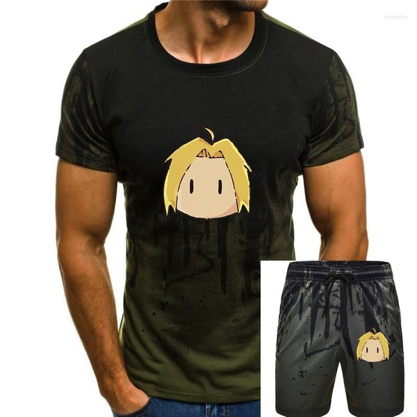 Survêtements pour hommes T-shirt Alchemist Full Metal Couleur blanche avec manches noires Anime T-shirt Top T-shirts T-shirt PLUS TAILLE