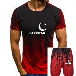Survêtements pour hommes T-shirts amusants Pakistan Mise en page personnalisée T-shirt de fan de cricket - Peut ajouter un nom Arrivée Hommes Grande qualité Coton Chemise en vrac