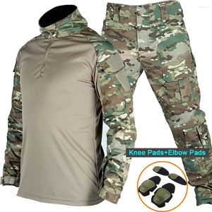 Trainingspakken voor heren G3 Tactisch pak Militair 2-delige sets Heren Combat Shirts Broeken Pads Werkkleding Uniformen Buitenuitrusting Veld Paintball