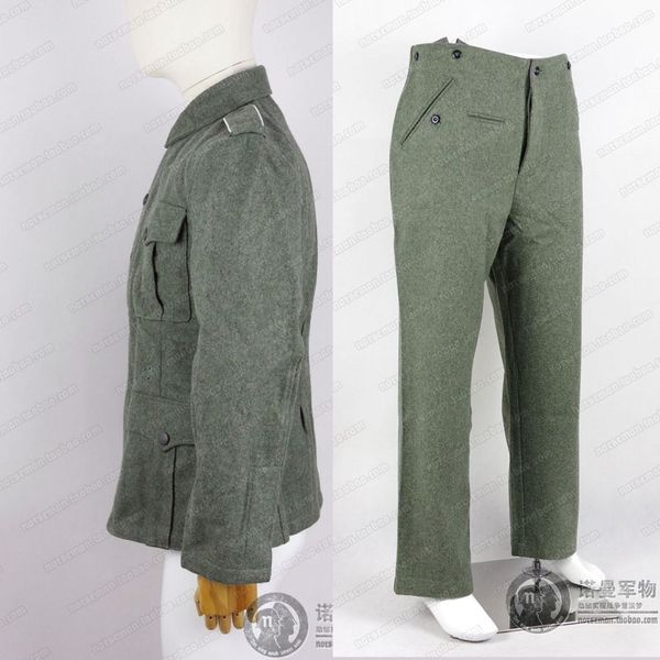 Survêtements pour hommes allemand WH M40 Fieldgrey Wool Feldbluse Field Blouse Tunique avec bretelles et pantalon 230909