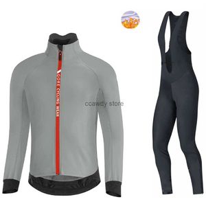 Chándales para hombres GORE CYCLING WEAR Traje de equipo largo de invierno Ropa deportiva para bicicletas Cachemira de nieve Jersey de equitación cálido Jersey de bicicleta de carretera Camisas UciH24129