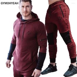 Suelgas para hombres Gymohyeah Suit Sportswear Jogger Fitness Gimnasios Pantalones de sudadera con capucha