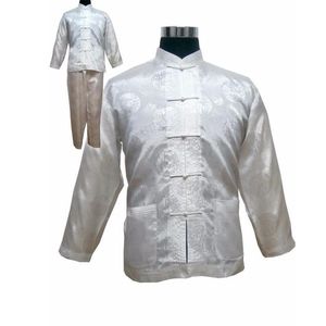 Suits-survêtement masculins Han fu Suit Men Chine Tang Tang National Male Silk Tai Chi Top Kung Costume Costume Costume
