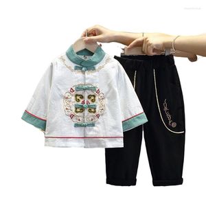 Tracksuits voor heren Hanfu Boy Children's Retro Chinese stijl Tangpak Babyjurk voor een jaar oud oud kostuum