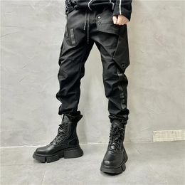 Chándales para hombres High Street Moda Multi-Bolsillo Techwear Pantalones de carga Diseñador de moda Matchet Personalidad Flaco Bota Casual